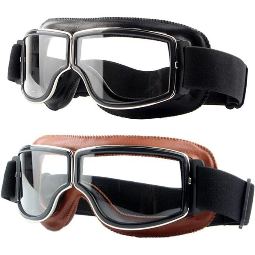 Motorcycle goggles vintage aviator anti fog riding glasses for men and women